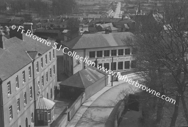 VIEW OF CONVENT FROM ROOF OF SILO